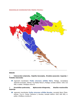 Popis regionalih koordinatora