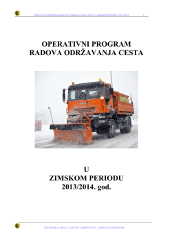 OPERATIVNI PROGRAM - Županijska uprava za ceste