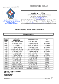 Glasnik br. 2-2014 - HRVATSKI TIPLERSKI SAVEZ