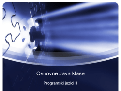 Osnovne Java klase