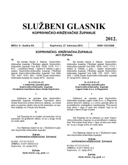SLUŽBENI GLASNIK - Koprivničko