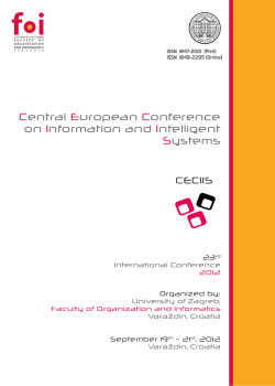 Central European Conference on Information and Intelligent