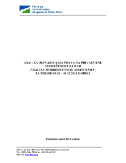 Analiza ostvarivanja prava o privremenoj sprijecenosti za rad za