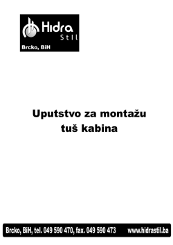 uputstvo za montazu kabina
