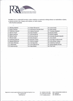 Popis kandidata - vi&scaron;i stručni suradnik, 666.75 KB