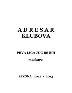 A D R E S A R KLUBOVA