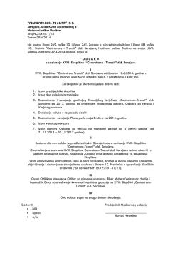 "CENTROTRANS - TRANZIT" DD Sarajevo, ulica Kurta Schorka broj