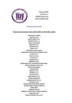 Popis donatora kupnjom majice u 2015. godini