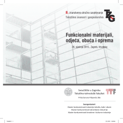 Program savjetovanja - Tekstilna znanost i gospodarstvo