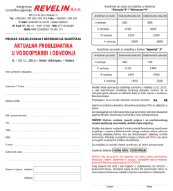 Prijava sudjelovanja i rezervacija smje&scaron;taja (PDF)