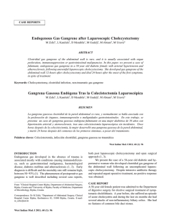 Endogenous Gas Gangrene after Laparoscopic Cholecystectomy
