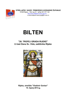BILTEN - streljački savez primorsko goranske županije