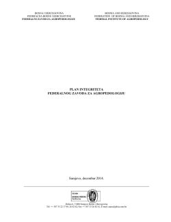 Plan integriteta Federalnog zavoda za agropedologiju