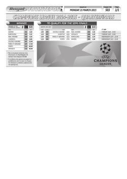 CHAMPIONS LEAGUE 2014-2015