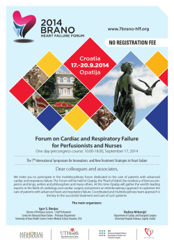 Forum on Cardiac and Respiratory Failure for Perfusionists and