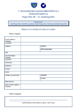 7. DUGOSELSKI SAJAM OBRTNI&Scaron;TVA I