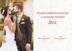 Svečani svadbeni menu 3 - Hotel Antunović