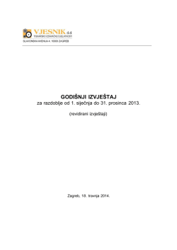 GODI&Scaron;NJI IZVJE&Scaron;TAJ
