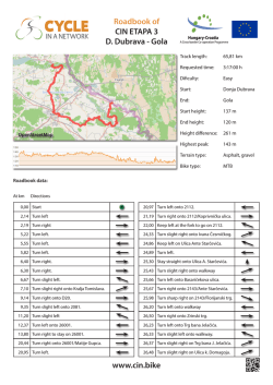 Roadbook of www.cin.bike CIN ETAPA 3 D. Dubrava