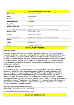 Povijest drame i kazali&scaron;ta &ndash; 4 ECTS