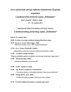 "Dalmatina" u Splitu. Kliknite i preuzmite raspored