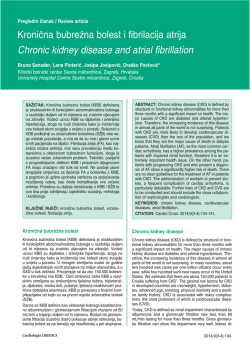 Kroni&Agrave;na bubre&Ecirc;na bolest i fibrilacija atrija Chronic