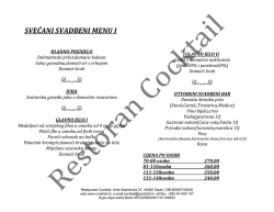 SVEČANI SVADBENI MENU I
