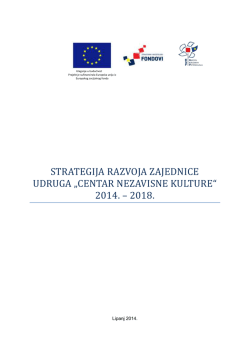 Strategija razvoja i komunikacijska strategija Zajednice udruga CNK
