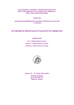 suvremene spoznaje iz palijativne medicine