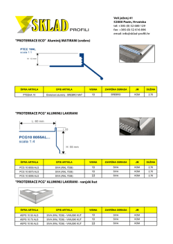 "PROTERRACE ECO" Aluminij MATIRANI (srebro