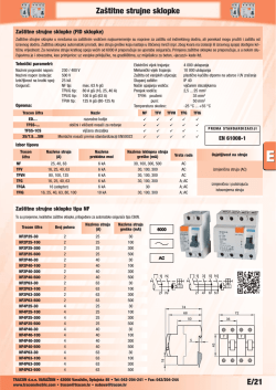 E/21 Za&scaron;titne strujne sklopke
