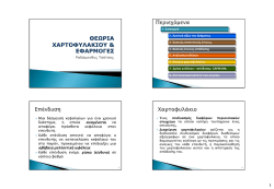 &Theta;&epsilon;&omega;&rho;ί&alpha; &Chi;&alpha;&rho;&tau;&omicron;&phi;&upsilon;&lambda;&alpha;&kappa;ί&omicron;&upsilon; &kappa;&alpha;&iota; &Epsilon;&phi;&alpha;&rho;&mu;&omicron;&gamma;έ&sigmaf;