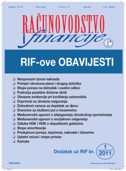 Rif-ove obavijesti 2011