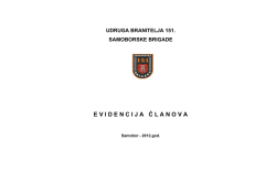 evidencija č lanova - Udruga branitelja 151. samoborske brigade