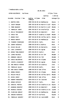 rezultati utrke na 5 kilometara