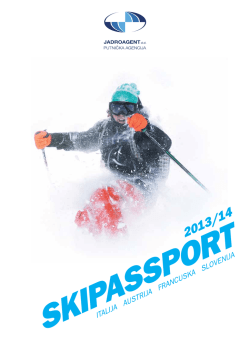 Katalog skijanja - SKIPASSPORT 2014 preuzmite ovdje