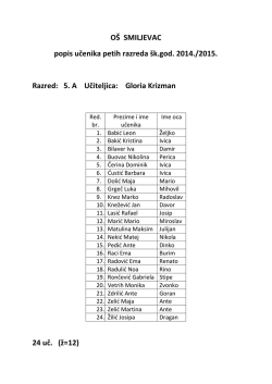 Razred: 5. B Učitelj