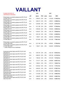 Cijenik Vaillant bojlera 11