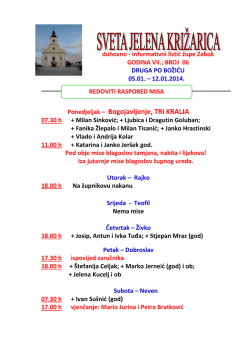 Ponedjeljak &ndash; Bogojavljenje, TRI KRALJA