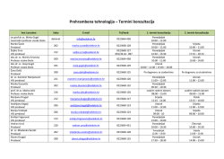 Prehrambena tehnologija &ndash; Termini konzultacija