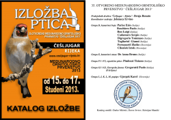 35.Otvoreno ornitolo&scaron;ko prv. &ldquo;Če&scaron;ljugar 2013 - ptice