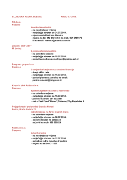 Slobodna radna mjesta