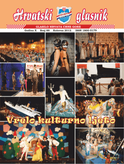 Kotor Art - Hrvatsko građansko dru&scaron;tvo Crne Gore