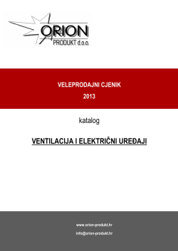 katalog VENTILACIJA I ELEKTRIČNI UREĐAJI