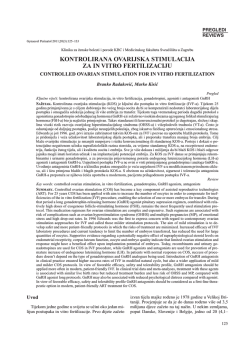 kontrolirana ovarijska stimulacija za in vitro fertilizaciju