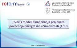 Izvori i modeli financiranja projekata povećanja energetske