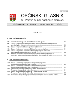 Općinski glasnik 1/13