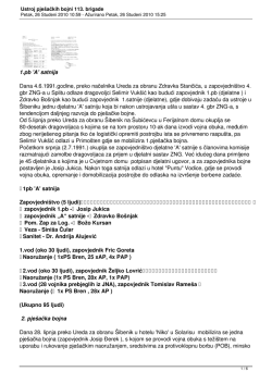 Ustroj pje&scaron;ačkih bojni 113. brigade