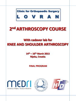 2nd ARTHROSCOPY COURSE