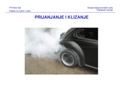 PRIJANJANJE I KLIZANJE - Teorija kretanja drumskih vozila